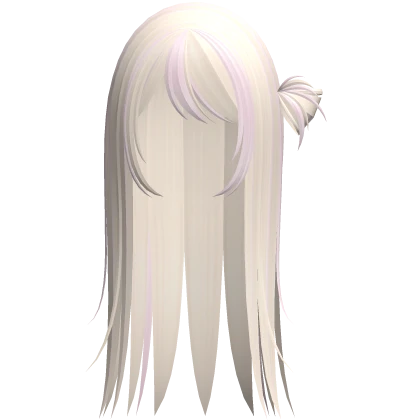 ♡ : kawaii pretty beige/pink long hair with bun