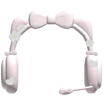 cute kawaii pastel kitty gaming headset