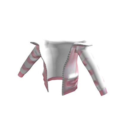Pink Christmas Candy Cane Off-Shoulder Jacket