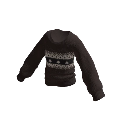 Oversized Knit Winter Sweater in Brown 