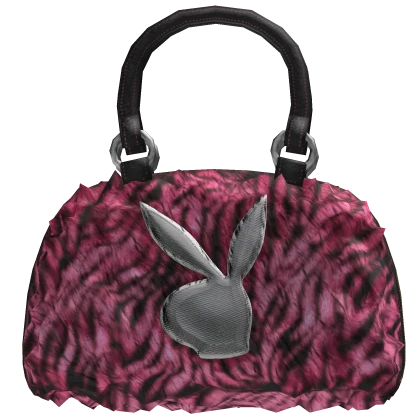 2000s McBling Bunny Designer Bag (Pink Zebra)