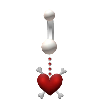 Bone & Heart Belly Ring