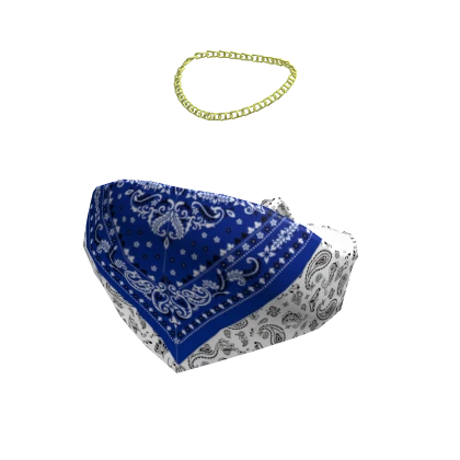 Blue & White 90s Style Bandeau