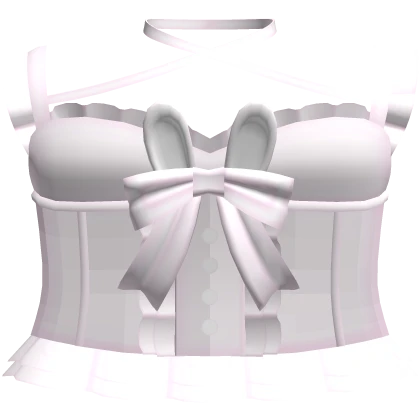 Pink Cutesy Ruffled Lace Bunny Top with Bow 