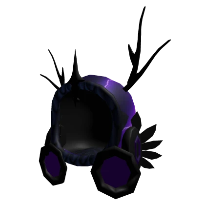 purple Plasma dominus hood with antlers