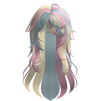 Pastel Confetti Messy Anime Hair w Soft Layers