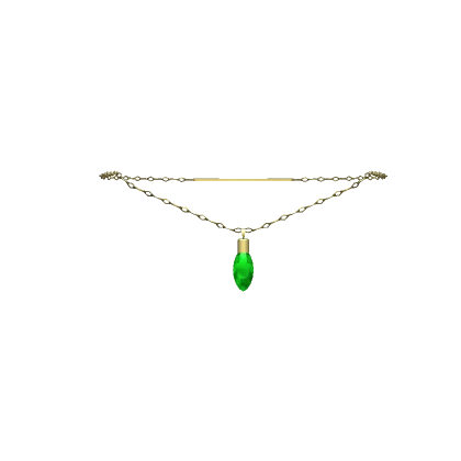 Green Christmas Light Necklace