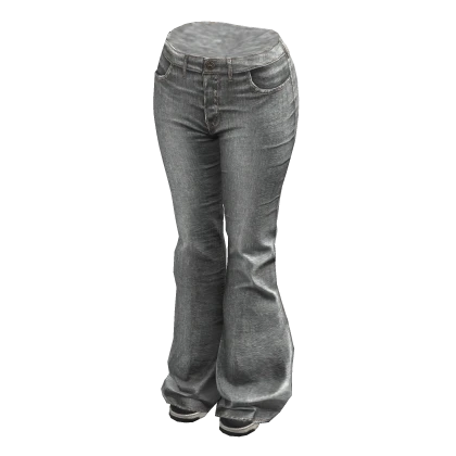 BB Grey Bootleg Y2K Flare Jeans Kendrick Style