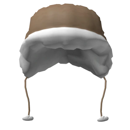 Brown and White Fluffy Cloud Hat