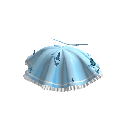 Preppy Butterfly Skirt in Blue