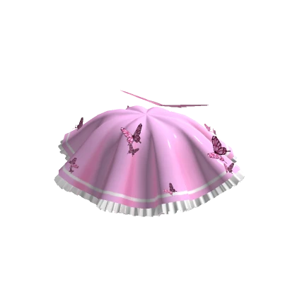 Preppy Butterfly Skirt in Pink