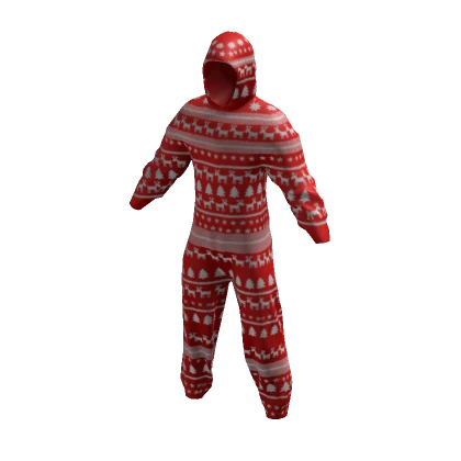 Cute Red Christmas Onesie Suit