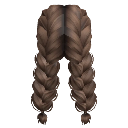 Large French Braids in Brown