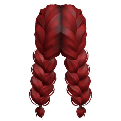 Large French Braids in Red