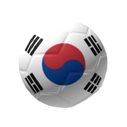 South Korea Flag Globe Soccer Ball Helmet Head