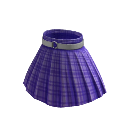 Lovely Pleaded Plaid Skirt - Plaid Purple