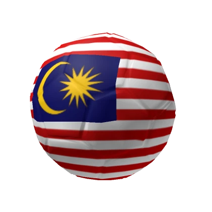 Malaysia Flag Globe Soccer Ball Helmet Head