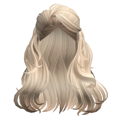 Tucked Back Side Swept Hair in Blonde