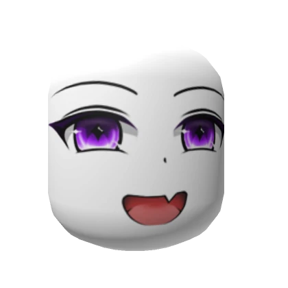 Purple Smug Anime Mask White