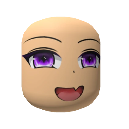 Purple  Smug Anime Mask Light Skin 