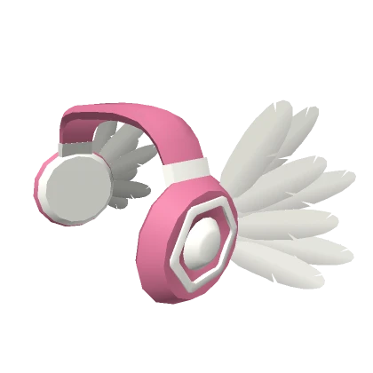 Pink Feathered Headphones