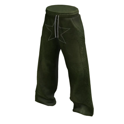 Cool Y2k Grunge Set Sweatpants (Green)
