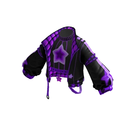 Star Punk Jacket Purple & Black