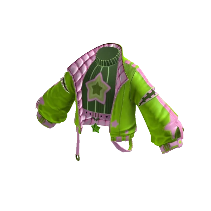 Star Punk Jacket Lime