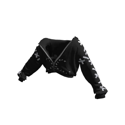 Crop Off Shoulder Jacket Monochrome