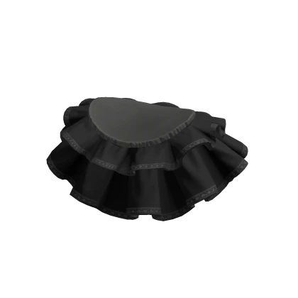 Skirt Black Layered Ruffle Velvet Mini Short Chic