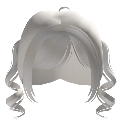 blonde petite curled pigtails