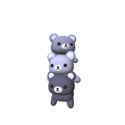 Mini Kawaii Bear Stack (Recolorable)