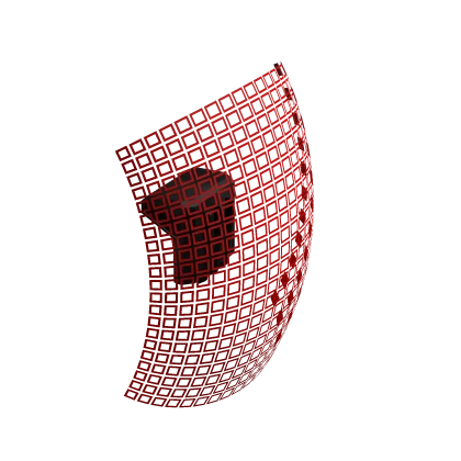 Red Cyber Shield Left (1.0 Blocky)