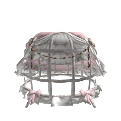 Pink Hime Rococo Lace+Bow Bustle Cage Dress 