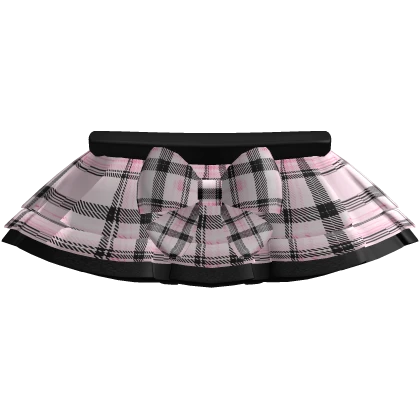 plaid gothic jirai kei ruffled skirt pink