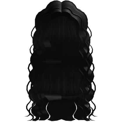 Long Wavy Soft Curly Hair in Jet Black