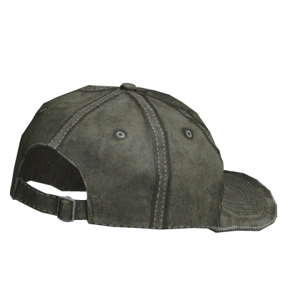 Oversized Dusty Green Distressed Backwards Cap
