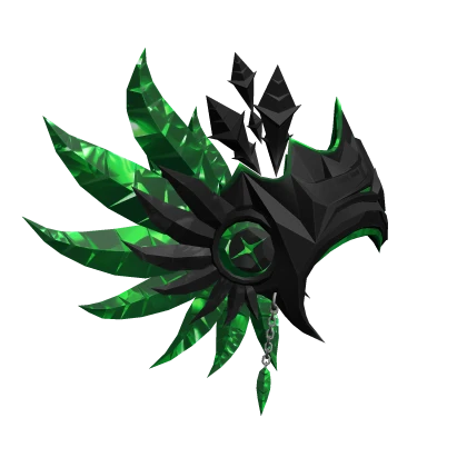 Emerald Crystalline Feather Helm