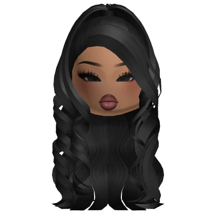 Gorgeous Curly Black Ponytail W/ Latina Makeup