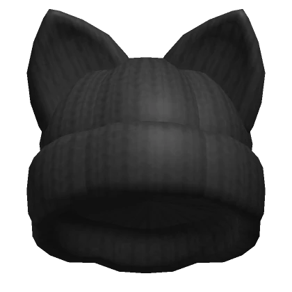 Fluffly Cat Winter Beanie [Black]