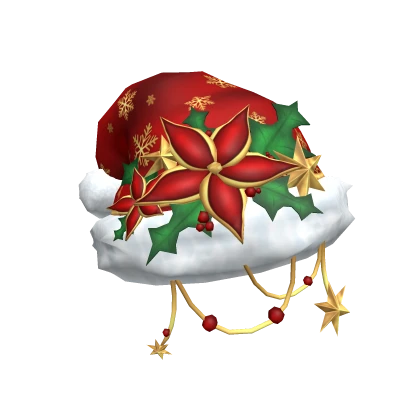 Christmas Starry Santa Hat in red