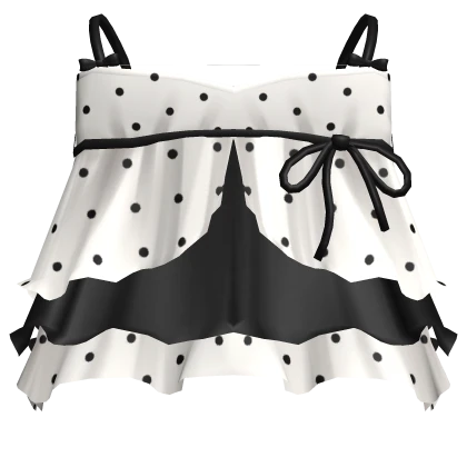 cute lace frilly polka dot top