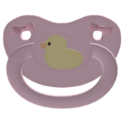 ꒰♡꒱ kawaii pink baby duck pacifier 