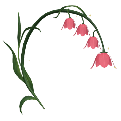 Lily of Vallet Flowers Around Head Cute Pink