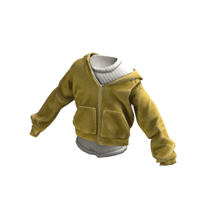 ardor* - open zip hoodie w/shirt (yellow)