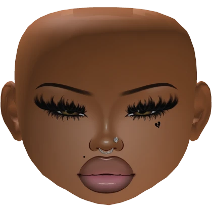 Baddie Latina Girl Mesh Makeup Gloss lips lashes