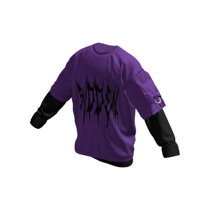 Layered SVDDEN Shirts Black Violet