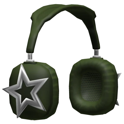 green headphones