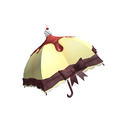 Kawaii pudding puppy flan parasol umbrella dessert