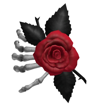 Gothic Red Rose Skeleton Hand Arm Decoration 1.0